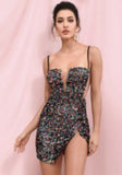 LEMONADE Sexy Tube Top Silver Cut Mini Dress